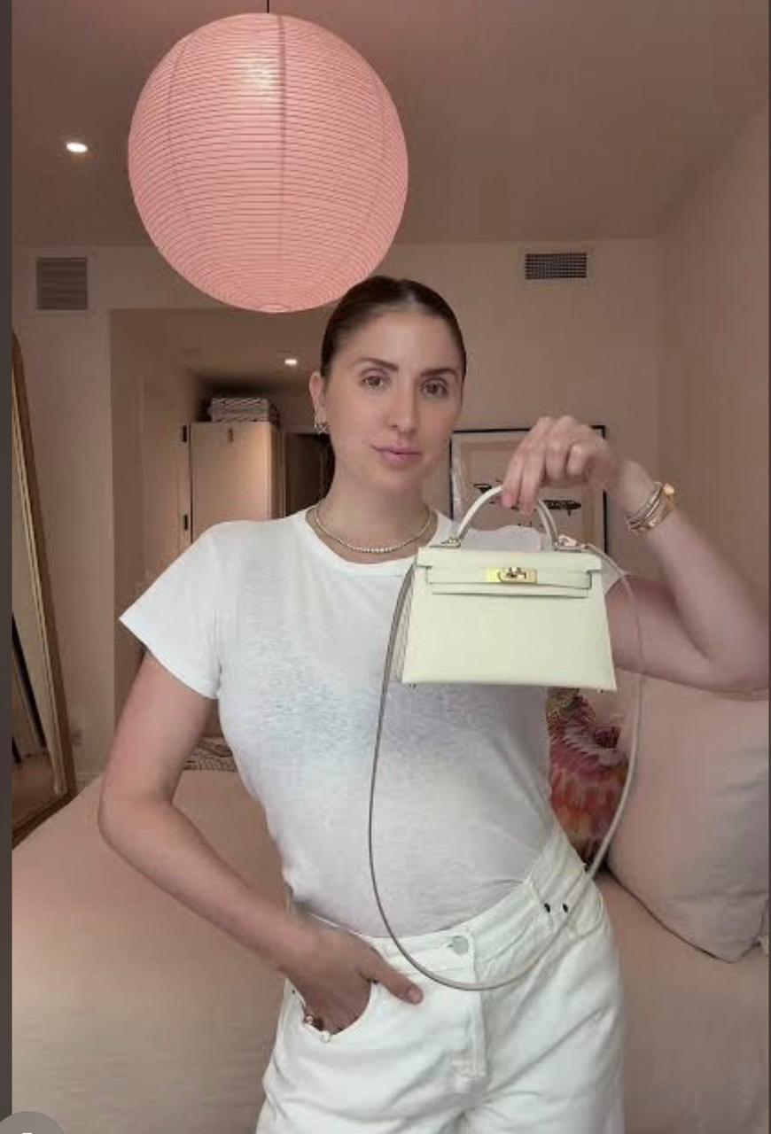 H-E-R-M-È-S Kelly 20 Mini – Elegant PU Leather Women Bag | Premium Quality (White)