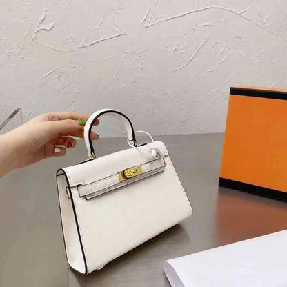 HERMÈS KELLY SELLIER 25CM – Women Bag | Luxury Leather Top Handle & Shoulder Bag (White)