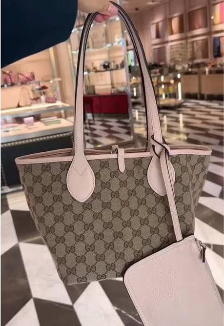 G-U-C-C-I Totissima Reversible Tote Bag – Premium Quality Women Bag | Double Box & Dust Bag (White)