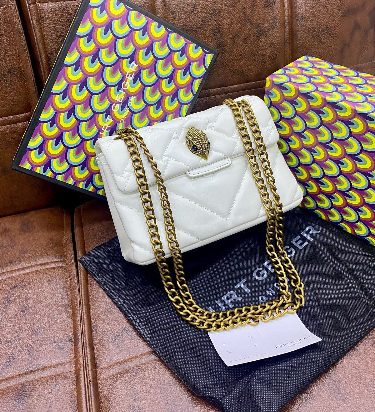 K-U-R-T G-E-I-G-E-R L-O-N-D-O-N SMALL KENSINGTON BAG – MASTER QUALITY WOMEN BAG | White