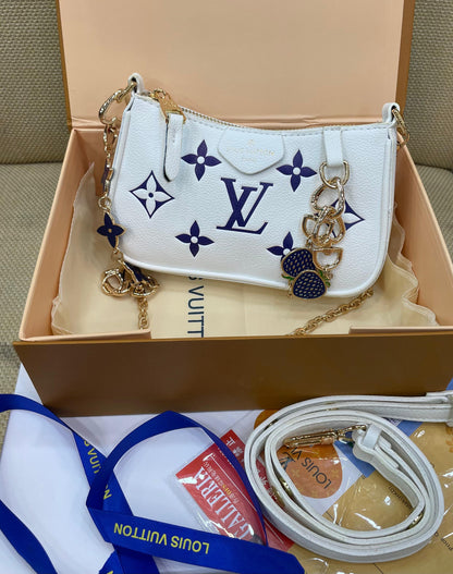 L-O-U-I-S V-U-I-T-T-O-N Multi Pochette Accessories – High Quality Crossbody Women Bag (White)